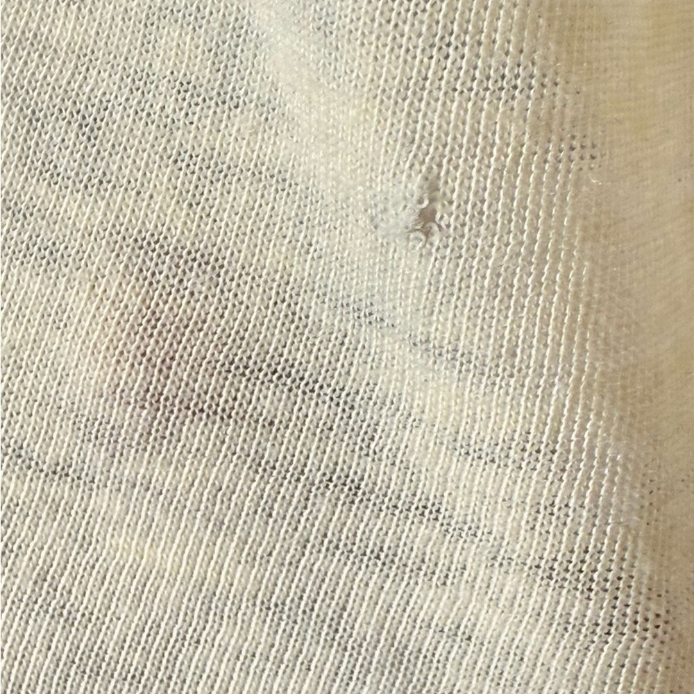 WE THE FREE Light Cream Raw Hemmed Tee FLAW - Picture 4 of 12